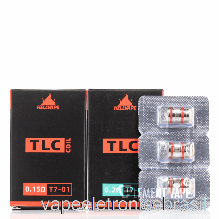 Vape Recarregável Hellvape Tlc Bobinas De Substituição 0,15ohm T7-01 Bobinas